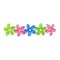 Northlight 33376889 2.5 in. Pink Blue and Green Flower Patio &#x26; Garden Novelty Lights , Set of 10